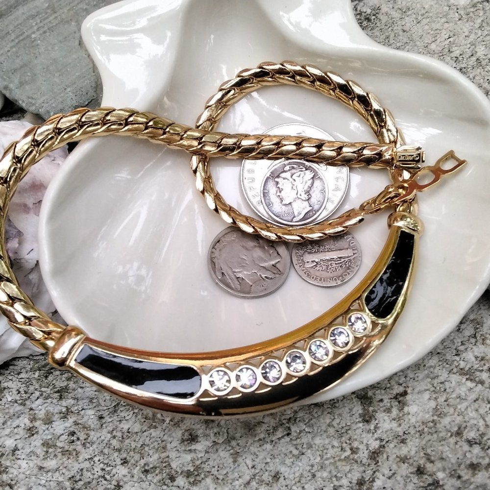 1980's Christian Dior Signed Collar Necklace - Picture 5 of 10